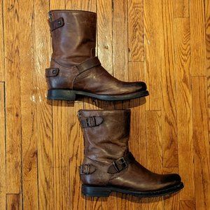 Frye "Veronica" Back Zip Moto Boot